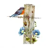 Wall Stickers Three Ratels QCF146 lovely watercolor art color bird pastoral style room wall paste toilet decorative Decal 230822