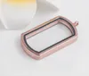 Pendant Necklaces 5pcs/lot 28mm 51mm Smooth Face Rectangle Floating Glass Locket Pendent Fit Charms DIY Jewelry Making