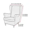 Chair Covers Polar Fleece Wing Chair Cover Stretch Spandex High Back Armchair Covers Elastic Non Slip Sofa Slipcovers with Seat Cushion Cover 230823