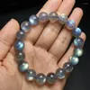 Bangle Natural Labradorite Bracelet Crystal Bead Healing Stone Fashion Gemstone Women Jewelry Gift 1pcs 11MM