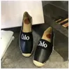 Dames loafers casual schoenen espadrilles zomerontwerpers dames plat strand half slippers mode dame loafer visser canvas schoen met stofzakken