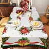 Nappe de table Nappe de Noël Table rectangulaire Nappe d'hiver Arbre de Noël Vacances Country Party Nappe décorative extérieure R230823