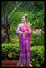 Ethnic Clothing Myanmar Laos Dai Princess Dress Thai Outfit Women Coffee Color Welcome Work Wear Water Splashing Festival Holidays Costume