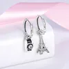 Pendientes de aro de Plata de Ley 925 con forma de corazón, joyería de regalo Original con forma de mariposa, estrella, Luna y circonita