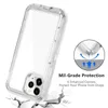 Ny Clear Robot Case Transparent Defender Case Cover för iPhone 15 14 Pro Max 14Pro 13 13Pro 12 11 XS XR 8 Samsung Galaxy S22 Plus S23 Note 20 Ultra Full Armor Body Shell