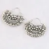 Dangle Earrings Retro Hollow Bell Pendant Drip Oil Alloy Earring Jewelry Turkish Tribal Silver Color for Women Orecchini