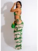 Casual Dresses 2023 Summer For Women Sexy And Fashionable Nightclub Super Elastic Mesh Printed Dress Maxi Robe Female