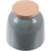 Förvaringsflaskor keramiska burk små behållare lock socker bänkskiva skål lufttäta krydda burkar