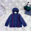 baby Tracksuits designer KIds autumn suits Size 100-160 CM 2pcs Red striped decorative hooded jacket and sports pants Aug22