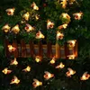 Trädgårdsdekorationer Solar Star Bee String Lights LED Outdoor Waterproof Stair Step Sunlight Ice Cube Brick Lamp för Yard Landscape Decoration 230822