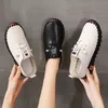 Kleiderschuhe Sneaker -Plattform -Ladung Schnüre Leder Flat Slipon Frühling lässig Mom Schuh Mujer Zapatos Chaussure Femme Snee 230823