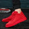 Chaussures augmentant la hauteur mode rouge hommes baskets décontracté en cuir haut hommes chaussures rue Hip hop baskets mâle Skateboard chaussures zapatillas hombre 230822