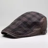 SBOY HATS HAT MEN FLAT IVY CAP SPRING SUMMER SUME GOLF DRIVING COTTON PLAID BERLET BERETABLE屋外アクセサリー2711