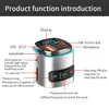 BC41 Pulsante Switch LED Rainbow Dual USB Car Chargers FM Adattatore radio MP3 wireless QC3.0 Adattatore display wireless