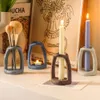 Dekorativa föremål Figurer Creative Ceramic Candle Holder Candelabrum ihålig förvaringsställ Penbehållare Makeup Brush Candleholder Home Decor 230822