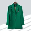 Damenanzüge Blazer Frauen mocken lose Jacke Grüne lässige weibliche Frau Mode formelle elegante Mäntel Büro Damen Jacken Jacken