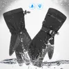 Cinq doigts gants hiver chaud chauffé moto batterie au lithium antidérapant ski cuir imperméable rechargeable 230823