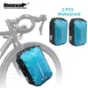 Panniers väskor Rhinowalk 2 st PCS Bike Fork Bag Waterproof Blue E Scooter Quick Release Front Travel Bagage 230822