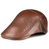 BERETS LA SPEZIA MENS BERET COWskin Ivy Cap äkta läder av hög kvalitet Gatsby Autumn Winter Warm Casual Flat 230822