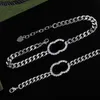 Women 925 Silver Necklace Bracelet Jewelry Set Hollow Stainless Steel Chunky Chain Rock Personalized Fashion Simple Luxury Party Jewelry Set