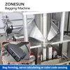 ZONESUN – Machine à ensacher automatique, équipement d'emballage de pochettes, servocommandes VFFS, Solution d'emballage de poudre de granulés alimentaires ZS-FS420F