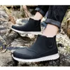 Rain Boots Man's Rubber Fashion Ankle Round Toe Plarform Outdoor Nonslip Slip On Shoes Men Fishing 230822