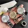 Brand Wrist Watches Women Girl Crystal Triangle Style Dial Dial Band Metal Bandz Watch GS25205A