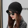 Berets Women Turban Beanie Ruffle Plait india hat hat winter muslim head warps теплый рак химиоратор твердый цвет шарф