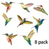 Stickers muraux 68 pcs colibri fenêtre s'accroche décor décalcomanies unique film autocollant collision 230822