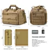 Pacote de mochila Pacote tático Saco de bolsa Molle System 600D Pacote de armas de armas à prova d'água Pacote de armazenamento Khaki Ferramentas de acessórios de caça Sling 230822