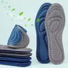 Shoe Parts Accessories 4PCS Memory Foam Orthopedic Insoles for Shoes Men Women Nano Antibacterial Deodorization Insole Sweat Absorption Running Cushion 230823