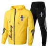 Men's Tracksuits Sportswear Ford Mustang Car Printed Hooded SweatshirtTrousers Casual Fit Running Fitness 2PK 230822
