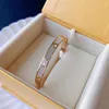 Luxury Design Bangles Brand Bracelet Chain Famous Women 18 k Gold Plated Wristband Chain Couple Gifts Jewerlry Accessorie