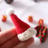 Decor Home Mini Santa Hat Christmas Scarf Model Knitted Caps Knitting Hats Manual Photo Prop Plush Child HKD230823