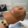 Women's Luxury Designer Ball cap Men's hat Leather Material Letter Embroidery Adjustable Size 3 Colors casquette