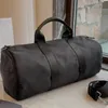 Draagbare reistas winkelen Bagagezakken Hoge kwaliteit Nylon Verwijderde riemen Hardware driehoek Grote capaciteit Zipper binnenzak Black 5a 50 cm