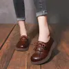 Scarpe eleganti ciciyang loafer vera pelle 2023 primavera quadrata di punta y donna casual garza in stile britannico 230823