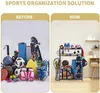 Balls Sports Equipment Storage Organizer with Baskets and Hooks Easy to Assemble Gear Holds Basketballs Baseball Bats F 230822