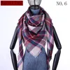 Lenços femininos lenço xadrez de cashmere Tartans Shawl Poncho Triângulo Lenço de Triângulo Capas de Luxúria