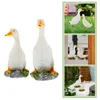 Gartendekorationen 2 PCs Car Ducks Accessoires Statue Simulation Ornamente Figurharz schmücken praktisches falsches Modell