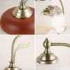 Tischlampen Siuu Vintage Glas Schlafzimmer Krankenbett amerikanische Stil Einfacher Schlafsaalstudie Schreibtisch Dekoration kreative Massivholz Augenlampe