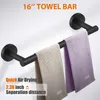 Bath Accessory Set Wall Mounted Bathroom Hardware Stainless Steel Toilet Paper Holder Towel Rack Hand Bar Robe Hooks 5pc Kit For