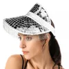 Sliver Golden Glitter Mirror Ball Cap IC Disco Ball Festival Hat Hat Disco Ball Hats for Club Stage Bar Decord HKD230823