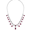 Pigeon Blood Crystal Chain Luxury Clavicle Choker Necklace Betrothal Wedding Gift