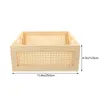 Storage Bottles Bamboo Woven Wood Basket Handmade Bin Baskets Household Home Sundries Supplies Hollow Sundry Container Organizing