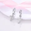 Pendientes de aro de Plata de Ley 925 con forma de corazón, joyería de regalo Original con forma de mariposa, estrella, Luna y circonita