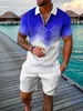 Męskie dresy męskie ubrania modowe w stylu plażowym stroje streetwear Summer Men luksus vintage set koszulka polo