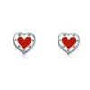 Tiffanyes Earrings Designer Jewelry Women Original High Quality Stud Sterling Silver Heart-shaped Series Classic Fashion Earrings