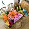 Panno da tavolo bellissimo modello floreale tovaglia bouquet paesaggio rettangolare tovagliette per la festa di compleanno decorazioni per la casa accessori R230823
