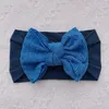 Baby Girls Wide Nylon Bow Headbands Candy Color Soft Elastic Big Bowknot Solid Hairbands For Kids Head Band Children Cute Hair Accessories U12